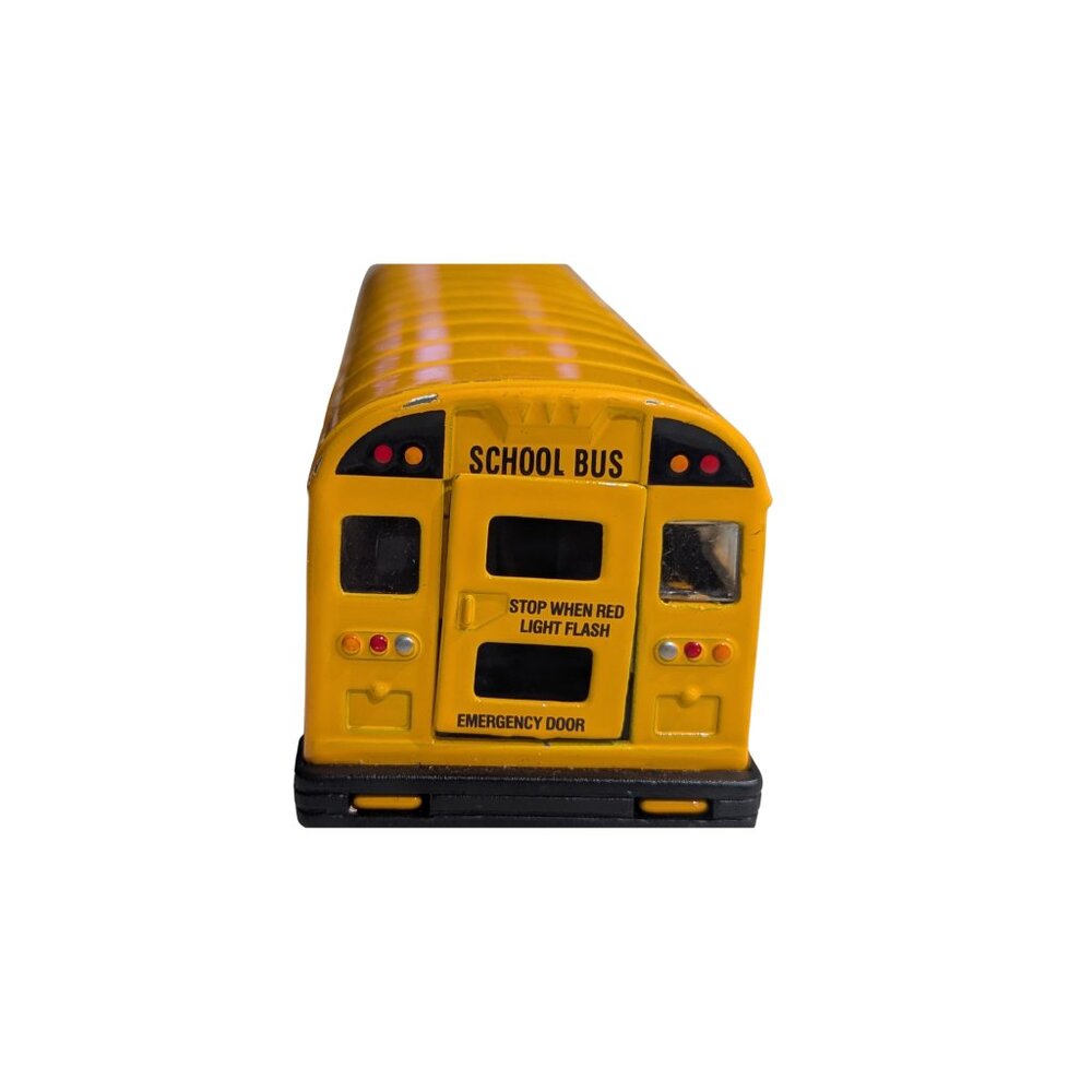 Schylling Die-Cast Metal School Bus Toy Yellow w/ Stop Sign Vintage Style - Picture 6 of 8